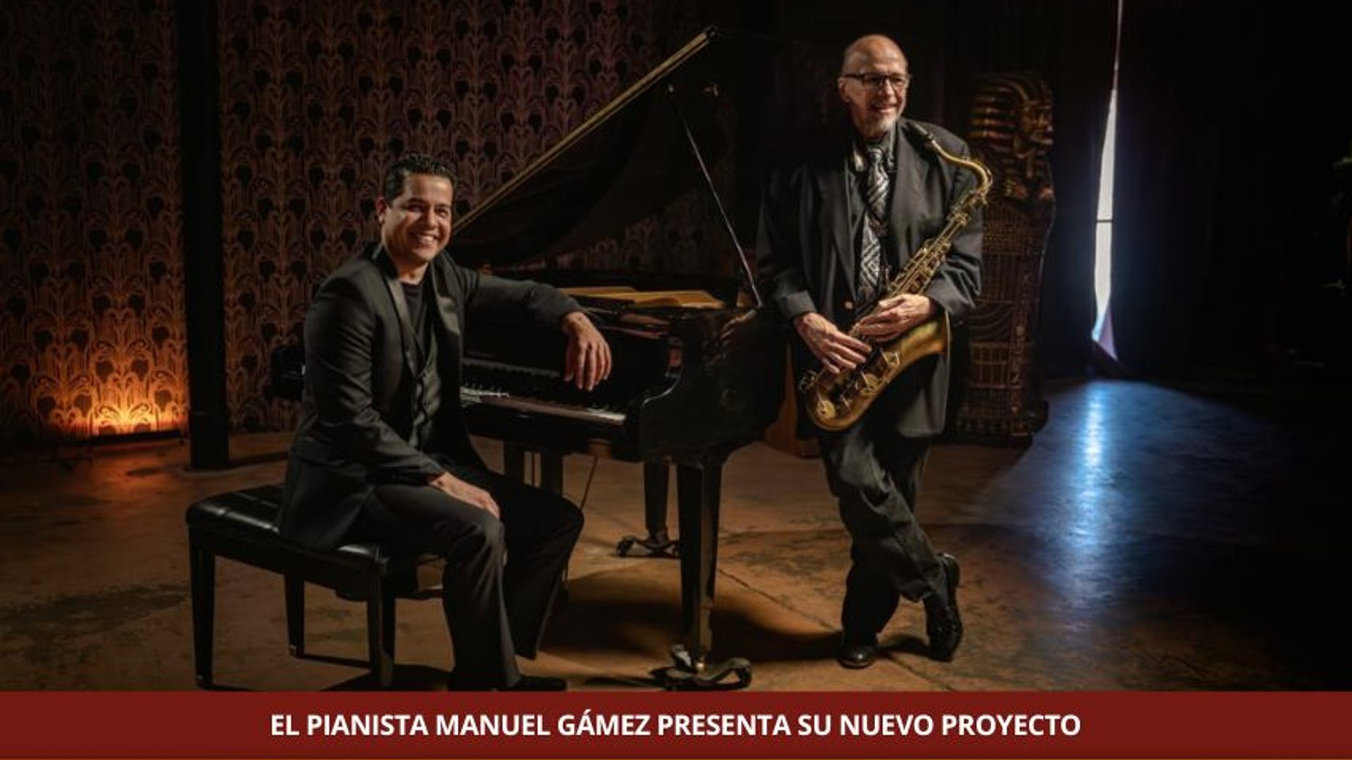 Manuel Gámez en el piano