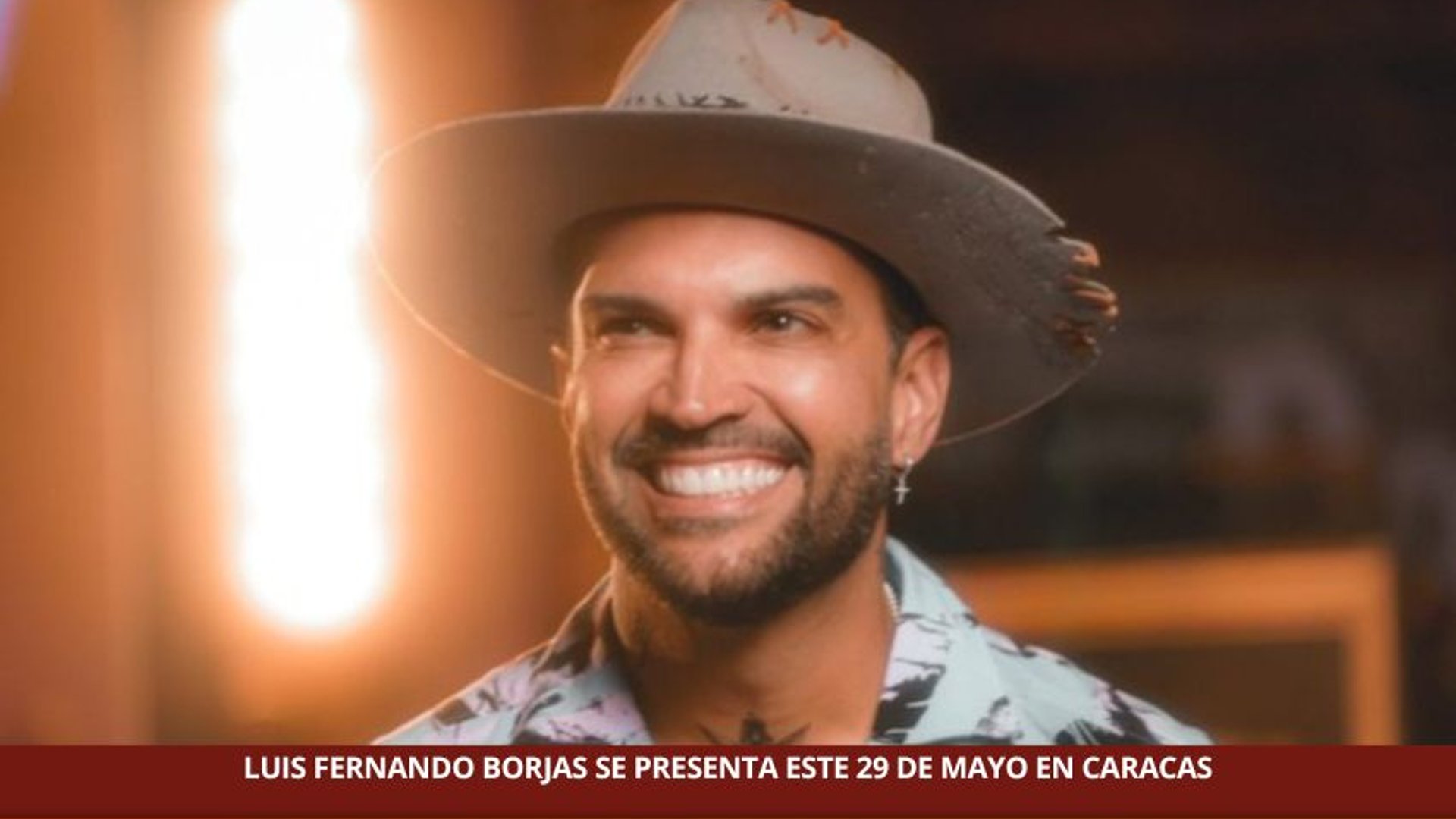 El Caracas Music Hall del Centro Comercial Concresa en Caracas recibe este 29 de Mayo a Luis Fernando Borjas 