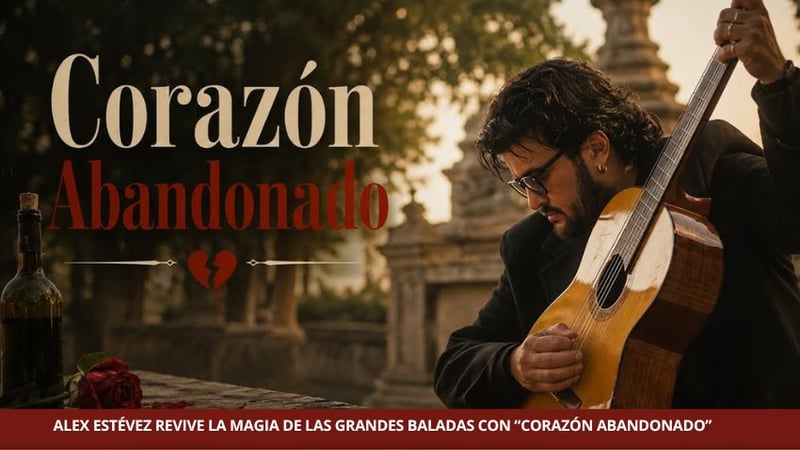 El cantante latino Alex Estévez presenta su nuevo sencillo “Corazón Abandonado